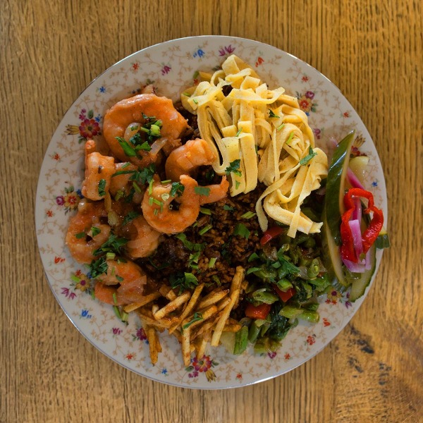 Javaanse gerecht met garnalen