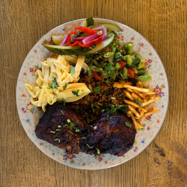 Javaanse gerecht met kip uit de oven